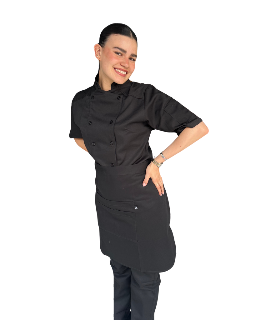 zittro Medio mandil delantal chef Negro. R92351-001