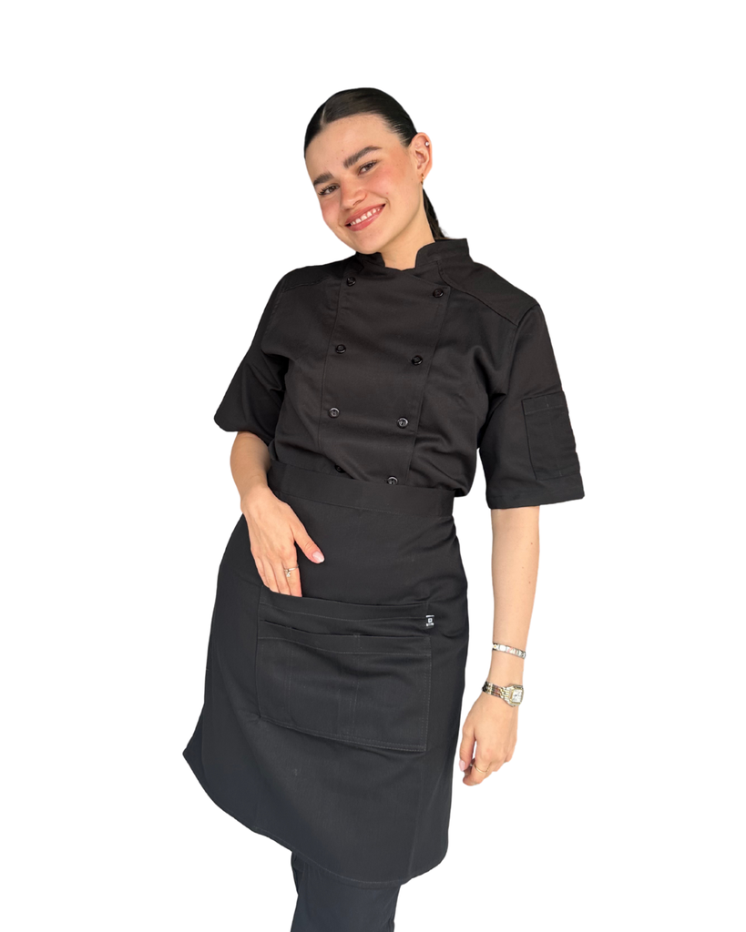 zittro Medio mandil delantal chef Negro. R92351-001